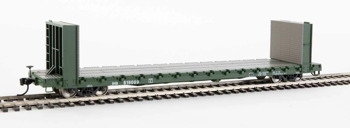 Walthers Mainline 910-5812 60' Pullman Bulkhead Flatcar Indiana Harbor Belt IHB 819009 1 Walthers Mainline 910-5812 60' Pullman Bulkhead Flatcar Indiana Harbor Belt IHB 819009