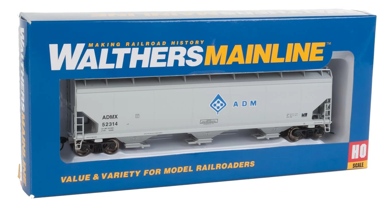 Walthers Mainline 910-7658 HO Scale 60' NSC 5150 3 Bay Covered Hopper ADMX 52314 2 Walthers Mainline 910-7658 HO Scale 60' NSC 5150 3 Bay Covered Hopper ADMX 52314 - Image 2