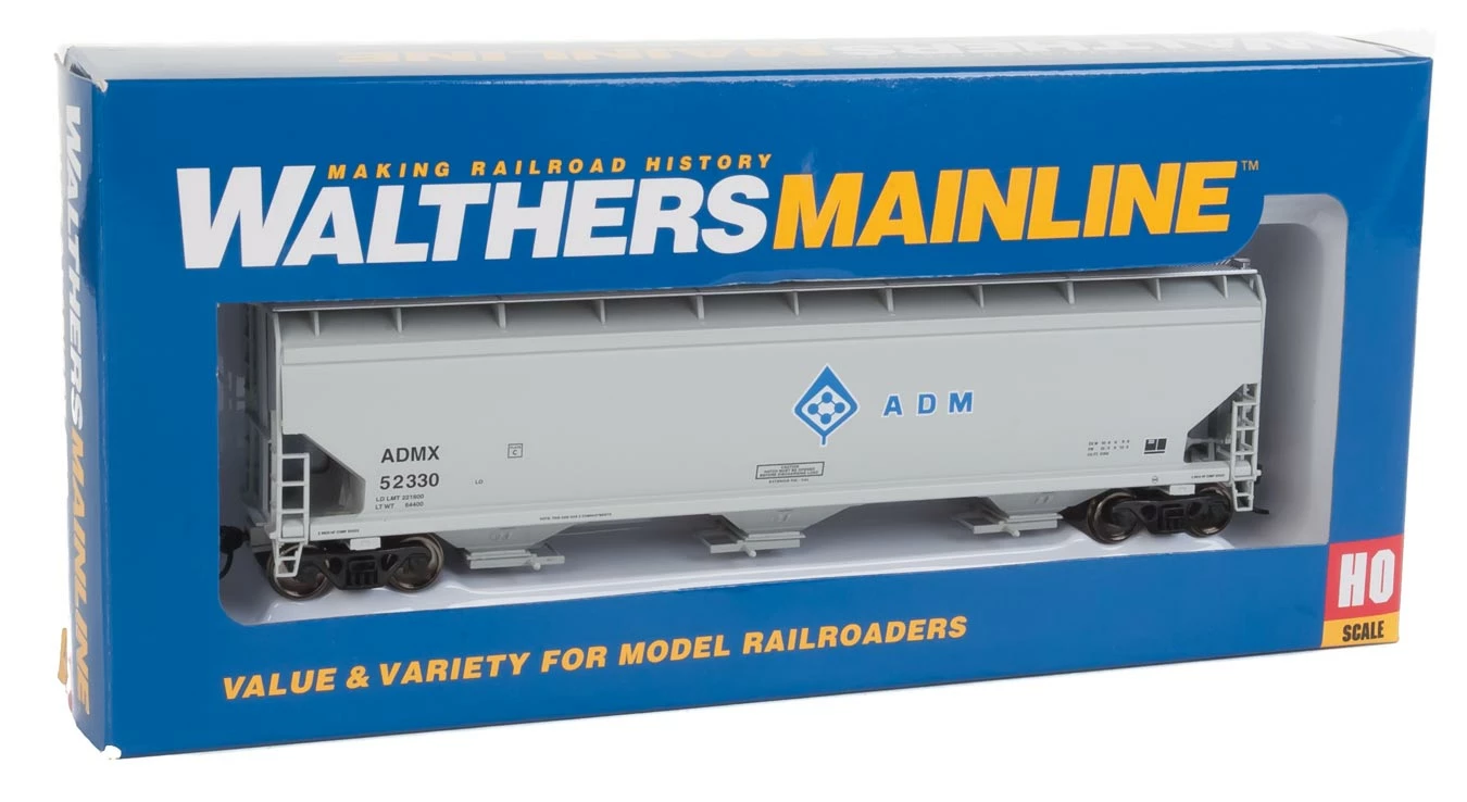 Walthers Mainline 910-7659 HO Scale 60' NSC 5150 3 Bay Covered Hopper ADMX 52330 2 Walthers Mainline 910-7659 HO Scale 60' NSC 5150 3 Bay Covered Hopper ADMX 52330 - Image 2