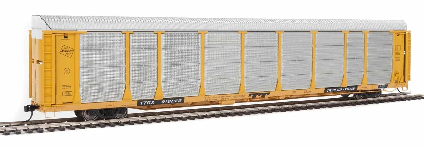 Walthers Proto 920-101340 HO Scale 89' Bi-level Auto Carrier MILW TTGX 910260 1 Walthers Proto 920-101340 HO Scale 89' Bi-level Auto Carrier MILW TTGX 910260