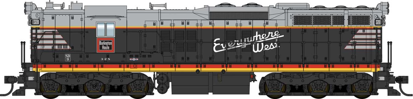 Walthers Proto 920-48702 HO Scale EMD SD9 Burlington CB&Q 344 "Blackbird" 1 Walthers Proto 920-48702 HO Scale EMD SD9 Burlington CB&Q 344 "Blackbird"