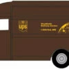 Walthers SceneMaster 949-14000 HO Scale (1:87) UPS Truck Package Car Bow Tie Shield Logo
