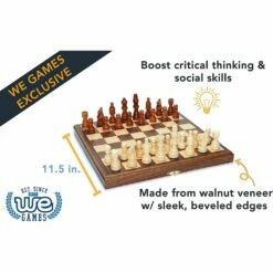 WOOD FOLDING CHESS SET