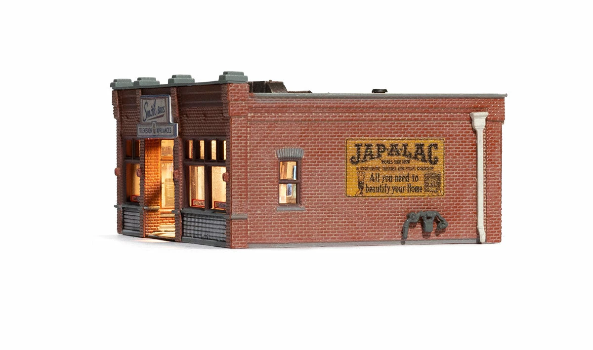 Woodland Scenics Woodland BR4959 N Scale Built Up Structure Smith Brothers TV & Appliance Store 4 Woodland Scenics Woodland BR4959 N Scale Built Up Structure Smith Brothers TV & Appliance Store - Image 4