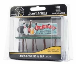 Woodland Scenics Woodland JP5796 HO Just Plug Lighted Billboard Lanes Bowling -Bandai Sales Store woodland jp5796 ho just plug lighted billboard lanes bowling b