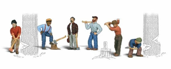 Woodland Scenics A1876 HO Scale Figures - Lumberjacks 1 Woodland Scenics A1876 HO Scale Figures - Lumberjacks