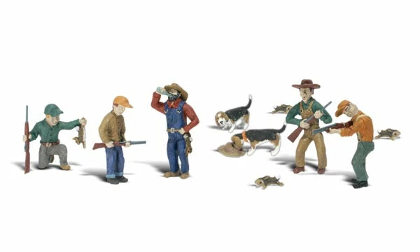 Woodland Scenics A1903 HO Scale Figures - Rabbit Hunt 1 Woodland Scenics A1903 HO Scale Figures - Rabbit Hunt