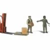 Woodland Scenics A1911 HO Scale Figures - Workers With Forklift