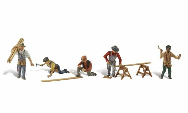 Woodland Scenics A1947 HO Scale Figures - Carpenter Crew 1 Woodland Scenics A1947 HO Scale Figures - Carpenter Crew