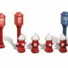 Woodland Scenics A1960 HO Scale Figures Street Items Fire Hydrants And Fire And Police Call Boxes