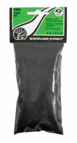 Woodland Scenics B93 Lump Coal [9 Cu. In.] -Bandai Sales Store woodland scenics b93 lump coal 9 cu in b