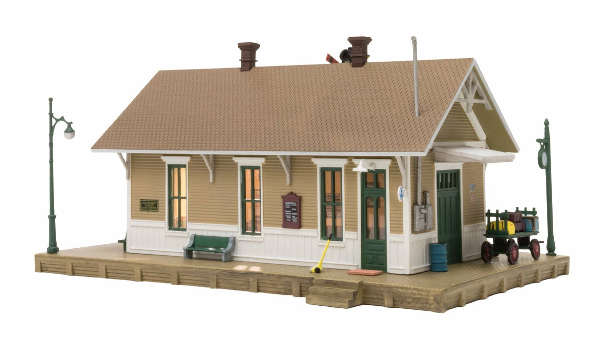 Woodland Scenics BR4928 N Scale Built Up Structure - Dansbury Depot 3 Woodland Scenics BR4928 N Scale Built Up Structure - Dansbury Depot - Image 3