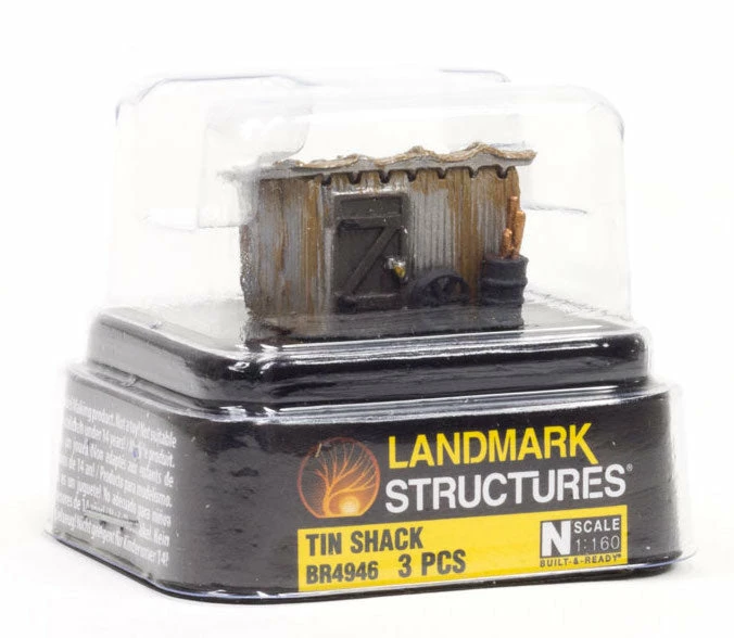 Woodland Scenics BR4946 N Scale Built Up Structure - Tin Shack 6 Woodland Scenics BR4946 N Scale Built Up Structure - Tin Shack - Image 6
