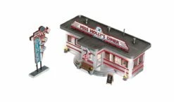 Woodland Scenics BR5066 HO Scale Built Up Structure - Miss Molly's Diner With LED Lighting -Bandai Sales Store woodland scenics br5066 ho scale built up structure miss mollys diner with led lighting