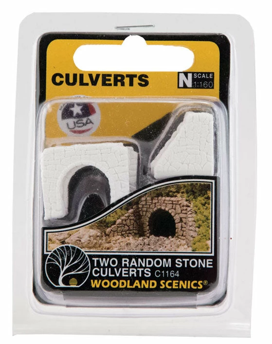 Woodland Scenics C1164 N Scale Culvert - Random Stone (2-Pack) 4 Woodland Scenics C1164 N Scale Culvert - Random Stone (2-Pack) - Image 4