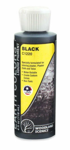 Woodland Scenics C1220 Earth Color - Black (4 Oz.)