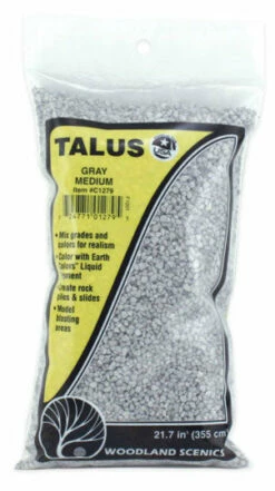 Woodland Scenics C1279 Medium Talus Bag - Gray (25 Cu. In.)