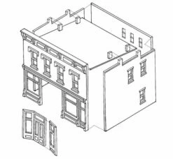 Woodland Scenics DPM 10200 HO Scale Robert's Dry Goods [Building Structure Kit] -Bandai Sales Store woodland scenics dpm 10200 ho scale robert s dry goods building structure kit b