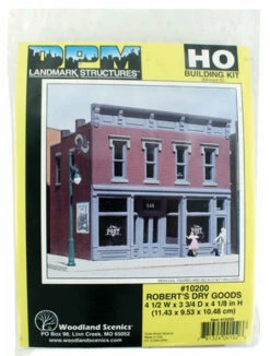 Woodland Scenics DPM 10200 HO Scale Robert's Dry Goods [Building Structure Kit] -Bandai Sales Store woodland scenics dpm 10200 ho scale robert s dry goods building structure kit d
