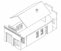 Woodland Scenics DPM 20100 HO Scale Shultz's Garage [Building Structure Kit] -Bandai Sales Store woodland scenics dpm 20100 ho scale shultz s garage building structure kit b