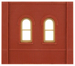Woodland Scenics DPM 30103 HO Scale Dock Level Wall Sections - Arched Windows 4-Pack
