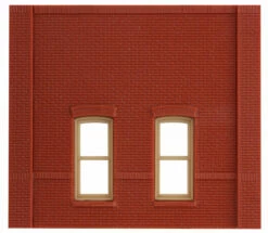 Woodland Scenics DPM 30134 HO Scale Street Level Wall Sections - Rectangle Windows 4-Pack