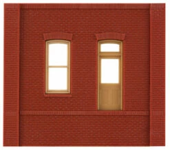 Woodland Scenics DPM 30136 HO Scale Dock Level Wall Sections - Rectangle Entry Door 4-Pack
