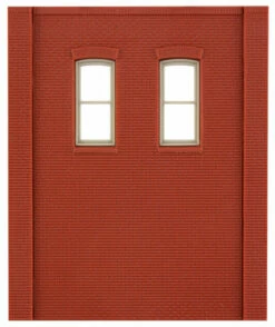 Woodland Scenics DPM 30139 HO Scale Two Story Wall Sections - 2 High Rectangle Windows 4-Pack