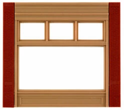 Woodland Scenics DPM 30162 HO Scale Street Level Wall Sections - 20th Century Windows 4-Pack