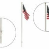 Woodland Scenics JP5951 Just Plug Medium (4 1/8") Flag Pole With U.S. Flag And Spotlight