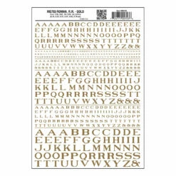 Woodland Scenics MG703 Model Graphics, Roman Letters, Gold