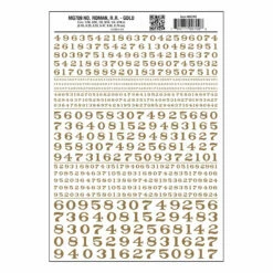 Woodland Scenics MG709 Model Graphics, Roman Numbers, Gold