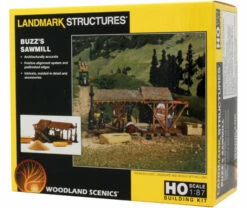 Woodland Scenics PF5195 HO Scale Building Structure Kit, Buzz's Sawmill -Bandai Sales Store woodland scenics pf5195 ho scale building structure kit buzz s sawmill b