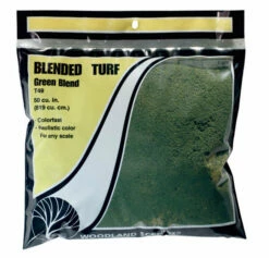 Woodland Scenics T49 Blended Turf Bag, Green (54 Cu. In.)
