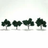 Woodland Scenics TR1505 Ready-Made Tree, Dark Green 2-3" (4-Pack)
