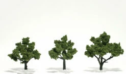 Woodland Scenics TR1506 Ready-Made Tree, Light Green 3-4" (3-Pack)