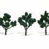 Woodland Scenics TR1511 Ready-Made Tree, Dark Green 4-5" (3-Pack)