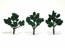 Woodland Scenics TR1511 Ready-Made Tree, Dark Green 4-5" (3-Pack)