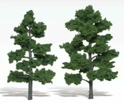 Woodland Scenics TR1516 Ready-Made Tree, Medium Green 6-7" (2-Pack)