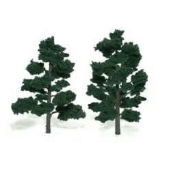 Woodland Scenics TR1517 Ready-Made Tree, Dark Green 6-7" (2-Pack)