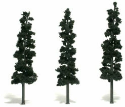 Woodland Scenics TR1563 Ready-Made Pine Tree, 7-8" (3-Pack)