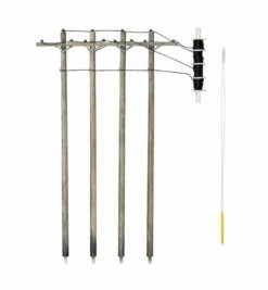 Woodland Scenics US2280 O Scale Pre-Wired Utility Poles With Single Crossbars