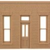 Woodland Scenics DPM 90104 O Scale Street / Dock Level Wall Sections - Rectangle Entry Door 2-Pack