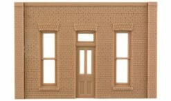 Woodland Scenics DPM 90104 O Scale Street / Dock Level Wall Sections - Rectangle Entry Door 2-Pack