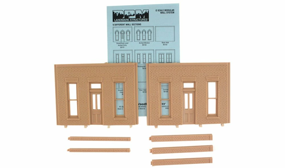 Woodland Scenics DPM 90104 O Scale Street / Dock Level Wall Sections - Rectangle Entry Door 2-Pack 2 Woodland Scenics DPM 90104 O Scale Street / Dock Level Wall Sections - Rectangle Entry Door 2-Pack - Image 2